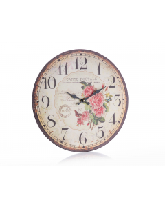 HOME DECOR Hodiny nástěnné CARTE POSTALE 34 cm
