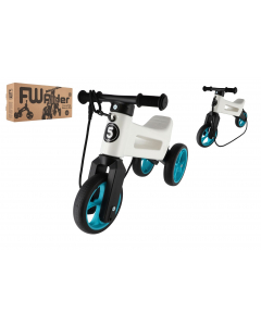 Odrážedlo FUNNY WHEELS Rider SuperSport bílé/tyrkys 2v1
