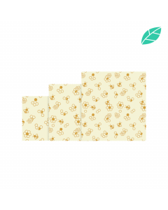 Set de 3 emballages en cire d’abeille – Bee‘sWaxWraps