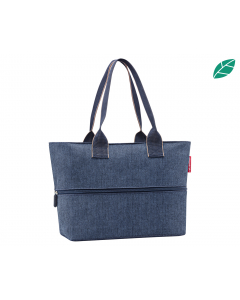 reisenthel shopper e1 herringbone blue