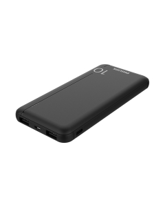 Външна батерия Philips, капацитет 10000mAh, черна