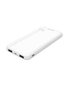 Външна батерия Philips, капацитет 10000mAh, бяла 