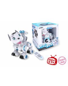 Robo-câine RC cu efecte luminoase și sonore
